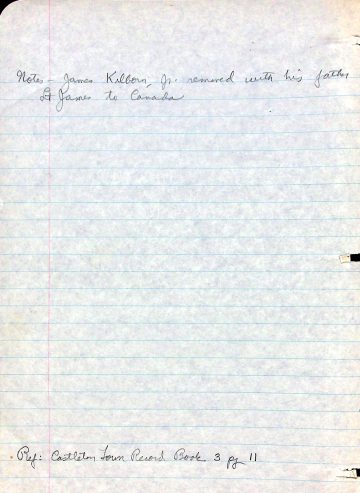 KILBORN, James (n.d.) 1